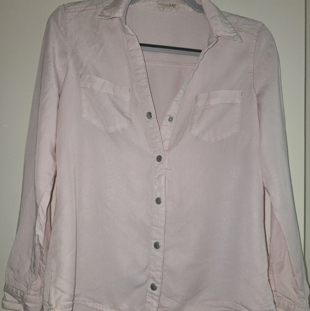 Maison Jules Soft Pink Button-Down Shirt